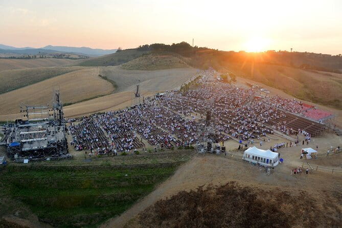 Andrea Bocelli concert LAJATICO Limousine Service from Florence - The 5:00 pm pickup flow in Florence