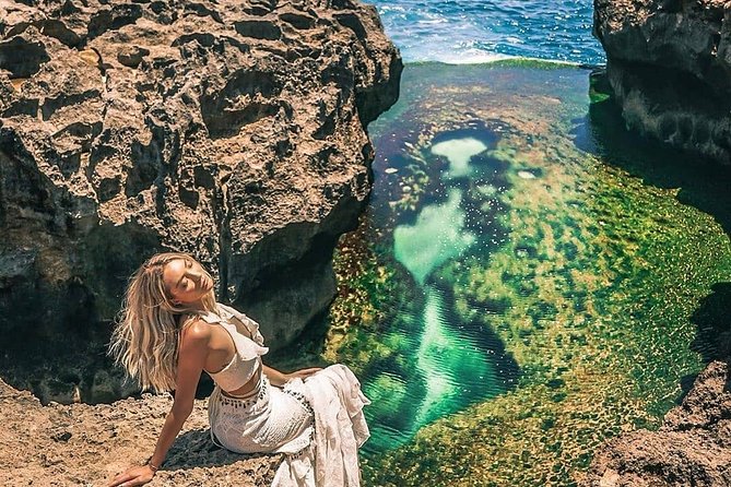 Bali-Nusa Penida. West Part. Private car. All-inclusive - Stop 2: Pasih Uug (Broken Bay) and the volcanic “pool” effect