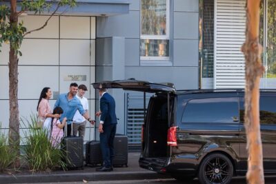 Brisbane Ultimate Chauffeur Airport Departure experience - In the Car: Air-Conditioned Comfort, Bottled Water, and Real Door-to-Door Help