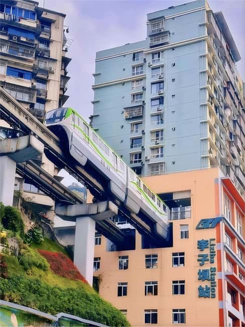 Chongqing deep explore & private car service including meals - Liziba Station and the sky rope-bridge style moment (viral, but worth seeing)