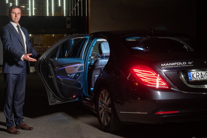 Cracow to airport transfer by Luxurious VIP limo - Hygiene and safety touches before your flight