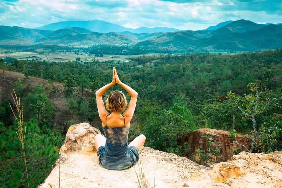 From Chiang Mai: Day Tour to Pai Highlights by Private Car - Wat Phrathat Mae Yen: the white Buddha and the 300-step view