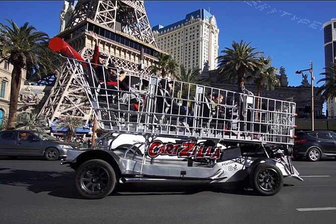 Giant Shopping Cart Limo Ride in Las Vegas - How the ride works: seats, steps, and your music choices
