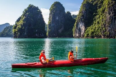 Halong Bay Day Tour 6Hour Deluxe Cruise Limousine Bus Small Group - Tuan Chau Island: lunch, check-in, and the famous rock names