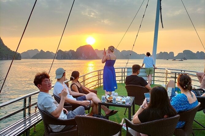 Halong Bay Day Tour 6Hour Deluxe Cruise Limousine Bus Small Group - The cruise time that actually feels like downtime (sunset views + tea)