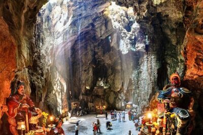 Lady buddha, marble mountain & Hoi An Ancient town by private car - Marble Mountains: Caves, Footsteps, and Viewpoints in One Stop