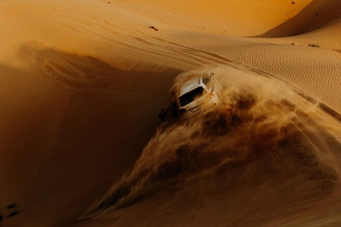 Noble Evening Desert Safari & Dinner Private Car Up to 6 Guests - Lahbab Red Dunes: 4WD Dune Bashing Plus Sandboarding