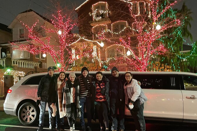 NYC Christmas Lights Tour by Limousine, SUV Or VAN. Dyker Heights - Manhattan Pass-By Moments: Rockefeller Center, Saks, and Hudson Yards