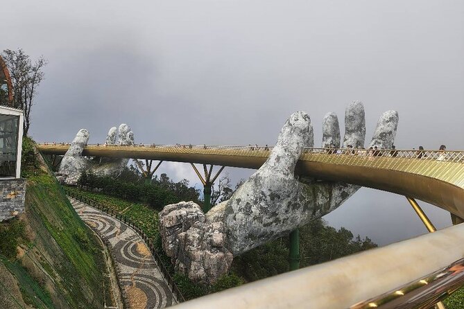 Private Car to Visit Golden Bridge - Ba Na Hills with Cable Car Ticket Included - Stop 2: Golden Bridge and the stone hands—plus what the measurements tell you