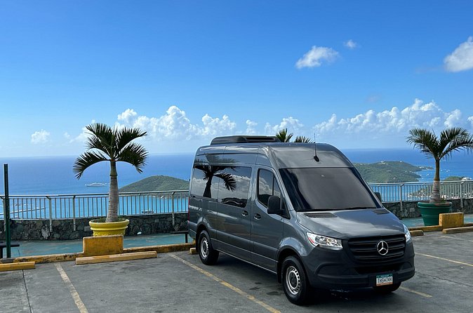 Private St. Thomas One Way Luxury Mercedes Van Limousine Service - On the Road in St. Thomas: Least-Traffic Route Planning