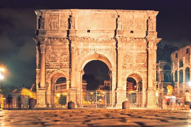 Romantic Rendezvous: Private Night Tour of Rome with Chauffeur - Colosseum at night: photo time, not included entry